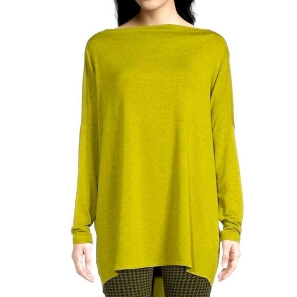 Bryn Walker Dimitri French Terry Long Sleeve Tunic Top Lagenlook - Picture 1 of 6